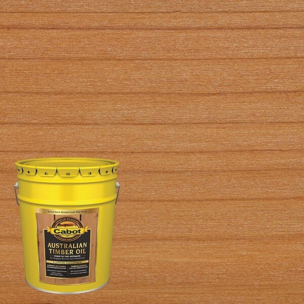 Cabot Australian Timber Oil Translucent Exterior Oil Finish, Honey Teak, 5 Gal. 140.0003458.008 - main